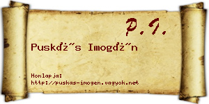 Puskás Imogén névjegykártya